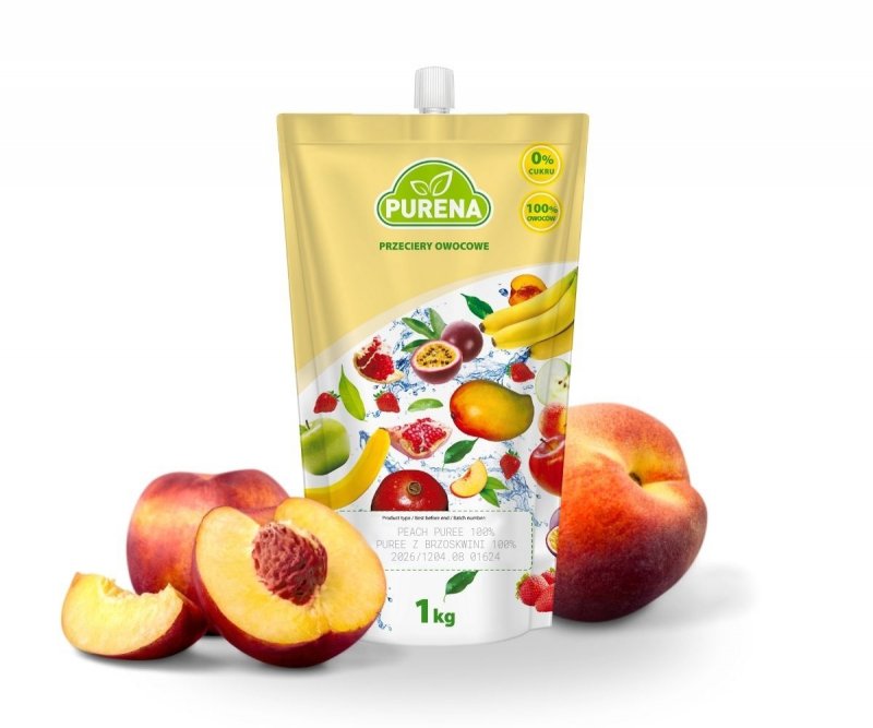 Pulpa puree przecier 100% bez cukru z brzoskwini 1kg