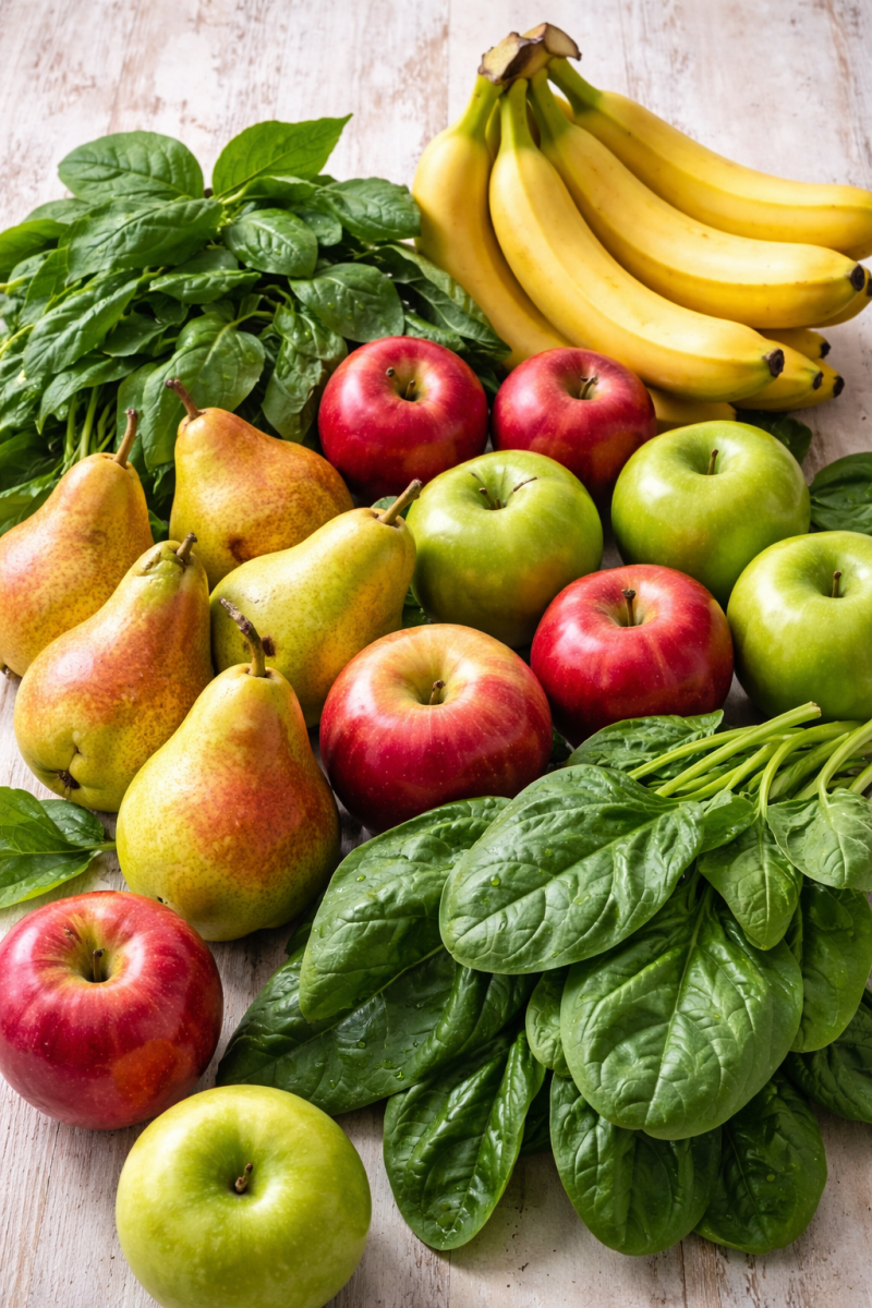 Smoothie zielone jabłko gruszka banan + przecier szpinak NFC 3 L