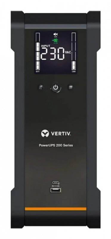 Vertiv PowerUPS 200, 1600VA/1000W, 230V, Line Interactive, 6 Schuko