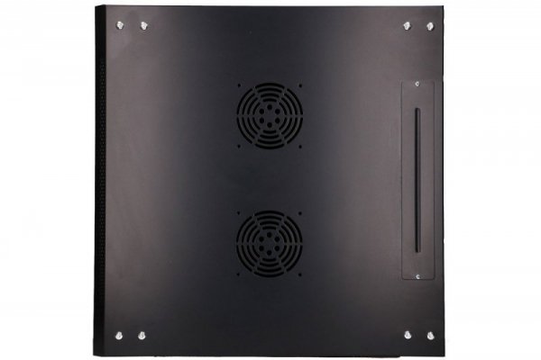 Extralink Szafka wisząca rack 9U 600x450 czarna szklane drzwi