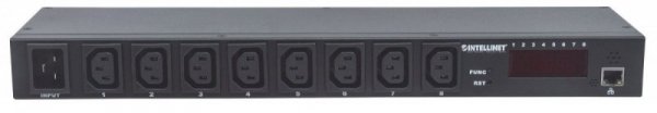 Intellinet Listwa zasilajaca rack 19 1U 110V-250V/16A 8 gniazd C13 zarządzalna IP