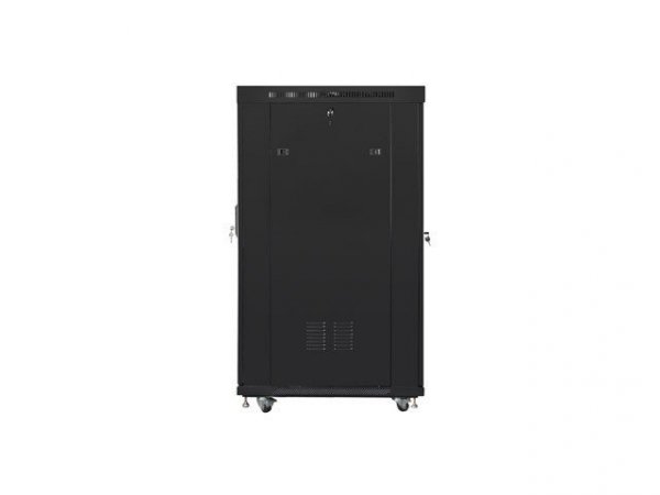 Lanberg Szafa stojąca 19 cali 22U 800x1000 drzwi perforowane LCD (flat pack) V2 czarna