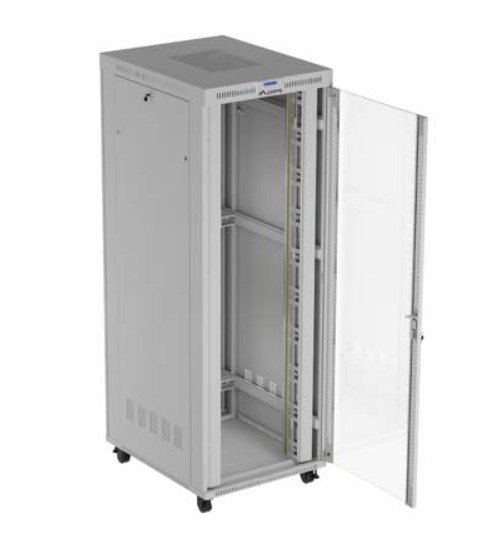 Lanberg Szafa instalacyjna rack stojąca 47U 800x1000 szara  drzwi        przeszkolne  LCD ( flat pack) V2