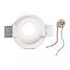 Oczko V-TAC GIPS GU10 Wpuszczane Szkło Mrożone Okrągłe fi.120 Białe VT-801SQ