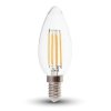 Żarówka LED V-TAC 4W Filament E14 Świeczka VT-1986 6500K 400lm