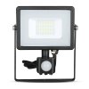 Projektor LED V-TAC 20W SAMSUNG CHIP Czujnik Ruchu Funkcja Cut-OFF Czarny VT-20-S-W 6400K 1600lm 5 Lat Gwarancji