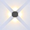 Oprawa Ścienna Góra Dół V-TAC 4W LED IP54 Czarna VT-2544 3000K 390lm