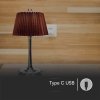 Lampka Biurkowa Nocna V-TAC 1,5W LED 28cm Ładowanie USB Ściemnianie Brąz VT-7968 3000K-6000K 40lm