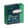 Plafon V-TAC 24W LED SAMSUNG CHIP Okrągły 30cm Natynkowy IP44 Czarny VT-8624B 6500K 2500lm 5 Lat Gwarancji