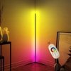 NOWOCZESNA LAMPA stojąca narożna RGB LED + pilot