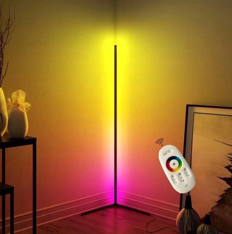 Woods mod gen NOWOCZESNA LAMPA stojąca narożna RGB LED + pilot - LAMPY PODŁOGOWE