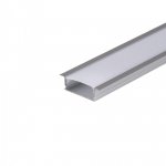 Profil Aluminiowy V-TAC 2mb Anodowany, Klosz Mleczny, Wpuszczany, Cienkościenny VT-8106