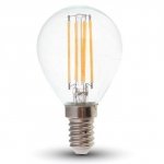 Żarówka LED V-TAC 4W Filament E14 P45 Kulka VT-1996 6400K 400lm