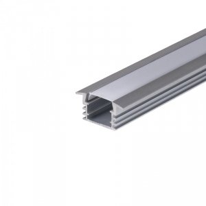 Profil do LED zestaw, ALU anodowany wpuszczany V-TAC 2mb klosz mleczny 24,5x12,2mm VT-8115
