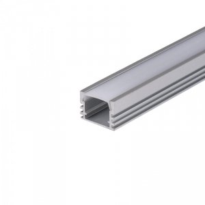 Profil do LED zestaw, ALU anodowany V-TAC 2mb klosz mleczny 17,4x12,1mm VT-8116