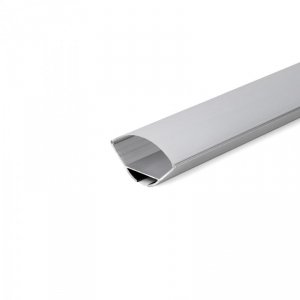 Profil do LED zestaw, ALU anodowany kątowy na dwie taśmy V-TAC 2mb klosz mleczny 30x30mm VT-8105