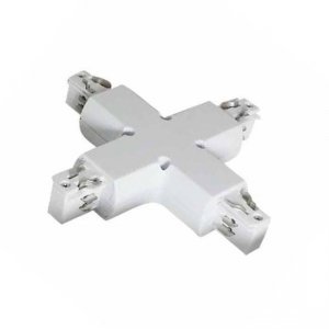Łącznik Szynoprzewodu X Krzyżowy Track Light 3 fazowy Biały V-TAC 2 Lata Gwarancji