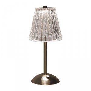 Lampka stołowa nocna V-TAC 3W LED 29cm ładowanie USB ściemnianie piaskowy brąz VT-1033 3000K-6000K 210lm