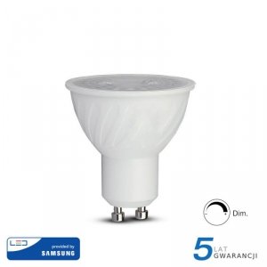 Żarówka LED V-TAC SAMSUNG CHIP 6.5W GU10 38st Ściemnialna VT-227 6400K 450lm 5 Lat Gwarancji