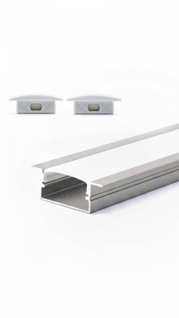 Profil LP-B wpuszczany 1m kpl. klosz zaślepki uchwyty 