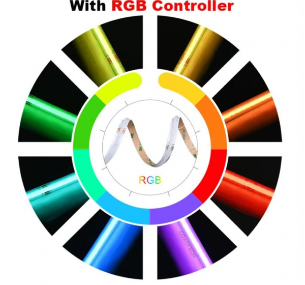 TAŚMA LED COB 576 RGB 24V 14W 1M