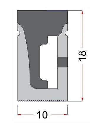 NEON LED 24V SILICONE 10x18 CZERWONY IP67