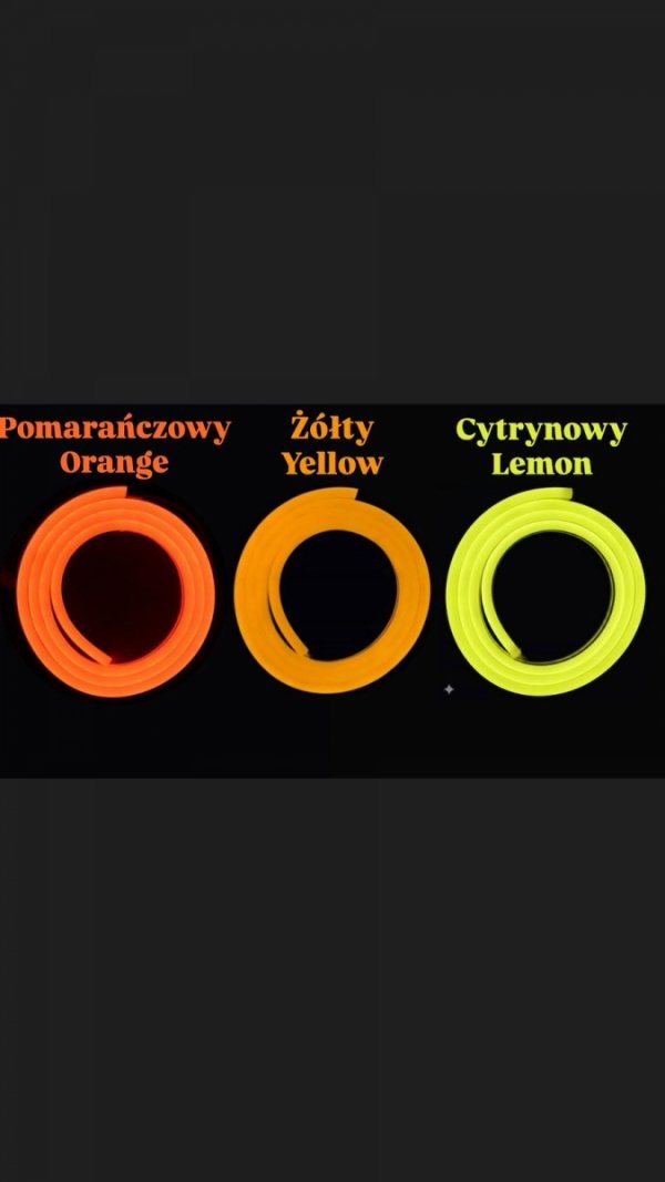 NEON LED 12V SILICONE 6x12 R1 ŻÓŁTY IP67