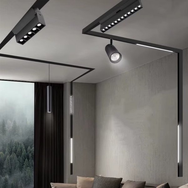 Lampa magnetyczna LED 6W 4000K szynowa liniowa czarna 48V
