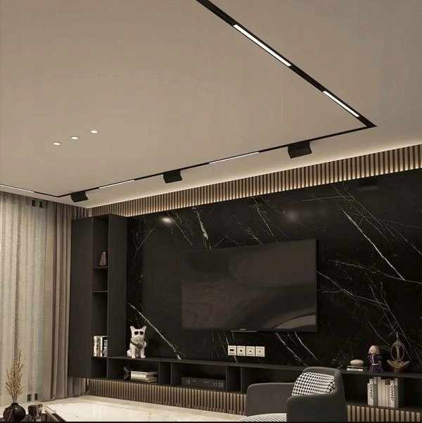 Lampa magnetyczna LED 6W 4000K szynowa liniowa czarna 48V