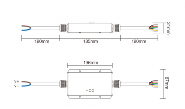 Kontroler Hermetyczny Sterownik Taśm LED RGB+CCT LS2-WP Milight 