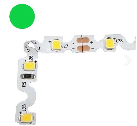 Taśma LED 12W giętka zielona 2835 300LED/5m  HIGH LUMEN 6mm
