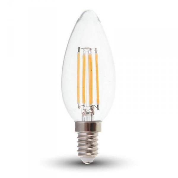 Żarówka LED V-TAC 4W Filament E14 Świeczka VT-1986 6500K 400lm