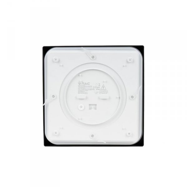 Plafon V-TAC 18W LED Kwadrat IP44 23x23cm Czarny VT-8618B-SQ 4000K 1800lm