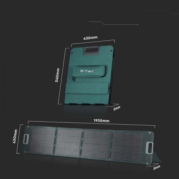 Moduł Panel Fotowoltaiczny V-TAC 120W Składany Przenośny Zestaw 2szt VT-10240