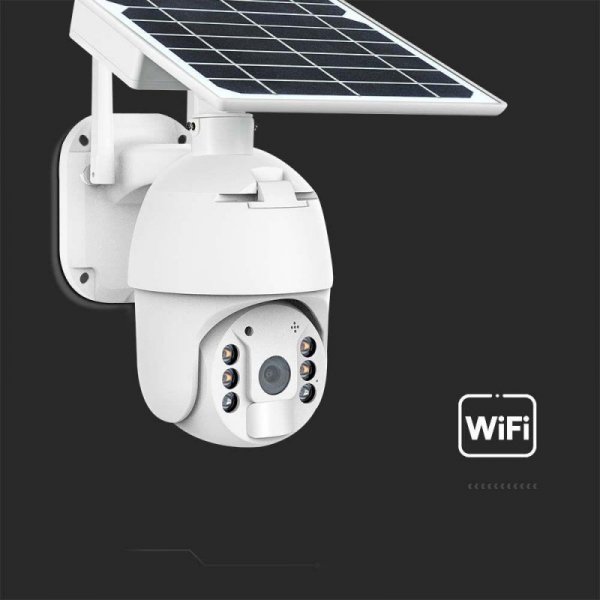 Kamera Zewnętrzna V-TAC WiFi HD SMART Solarna Obrotowa PTZ IR Biała VT-11024