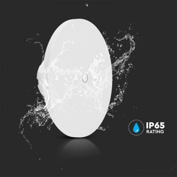 Oprawa ścienna kinkiet 12W V-TAC okrągły biały CCT ściemnialny VT-83012 3000K-6400K 1200lm