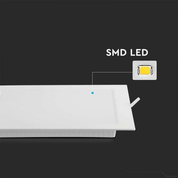 Panel LED V-TAC wpuszczany premium downlight 18W kwadrat 220x220 VT-61018 6500K 1980lm