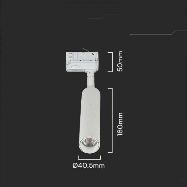 Oprawa Szynosystem 3F V-TAC 15W LED SAMSUNG CHIP CRI90+ Biała VT-415 4000K 1500lm 5 Lat Gwarancji