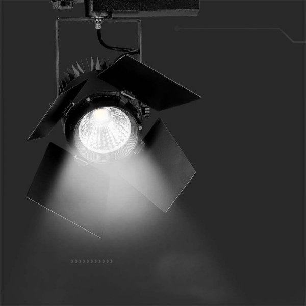 Oprawa szynoprzewód 3F V-TAC 33W LED SAMSUNG CHIP CRI90+czarna VT-433 4000K 3000lm 5 lat gwarancji