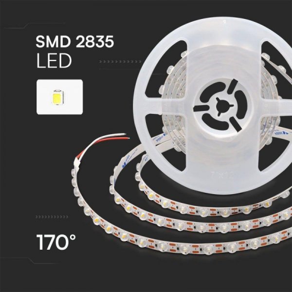 Taśma LED V-TAC SMD2835 z soczewkami 170st 240LED 24V 16.5W/m VT-2835 3000K 800lm