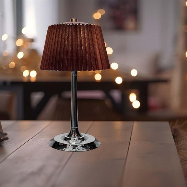 Lampka Biurkowa Nocna V-TAC 1,5W LED 28cm Ładowanie USB Ściemnianie Brąz VT-7968 3000K-6000K 40lm