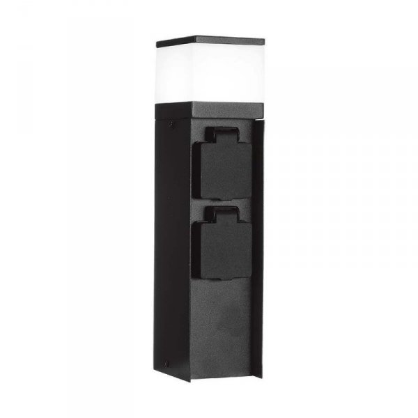 Słupek Ogrodowy LED G9 V-TAC 2 Gniazda 2x16A 23cm 3600W IP44 Grafit VT-1197 3 Lata Gwarancji