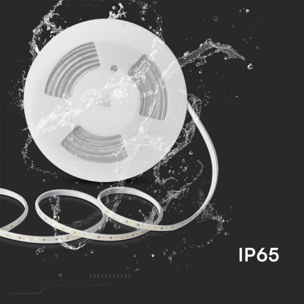 Taśma LED 230V V-TAC RĘKAW IP65 120LED/m 10,5W/m Rolka 10mb VT-2835 121-10M 3000K 1000lm