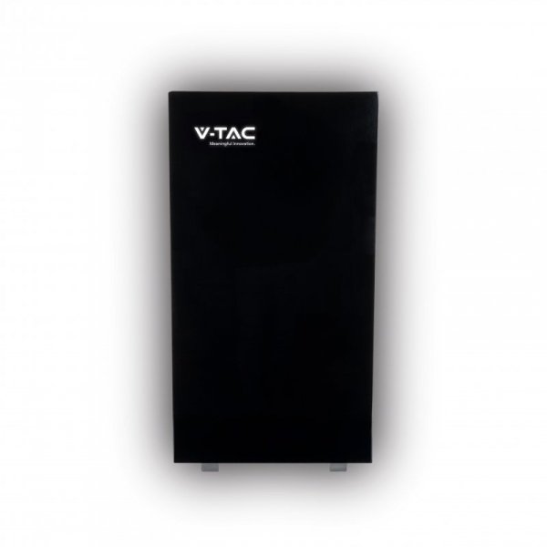 Magazyn Bank Energii V-TAC Czarny Szklany Front 14.33kWh 280Ah/51.2V 10240Wh LiFePO4 BMS VT-14336B 10 Lat Gwarancji