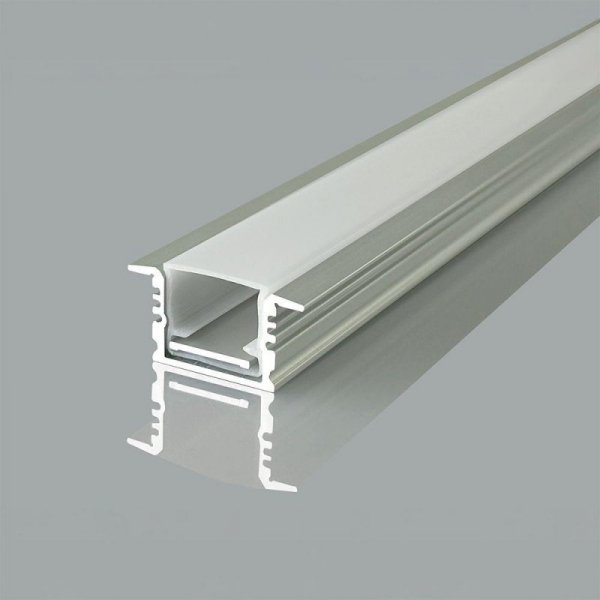 Profil do LED zestaw, ALU anodowany wpuszczany V-TAC 2mb klosz mleczny 17,7x13mm VT-71006 5 lat gwarancji