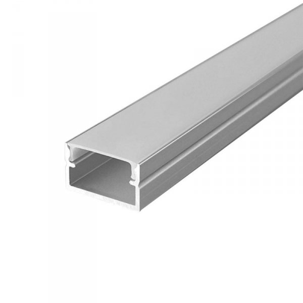 Profil do LED zestaw, ALU anodowany V-TAC 2mb klosz mleczny 17x10mm VT-71008 5 lat gwarancji