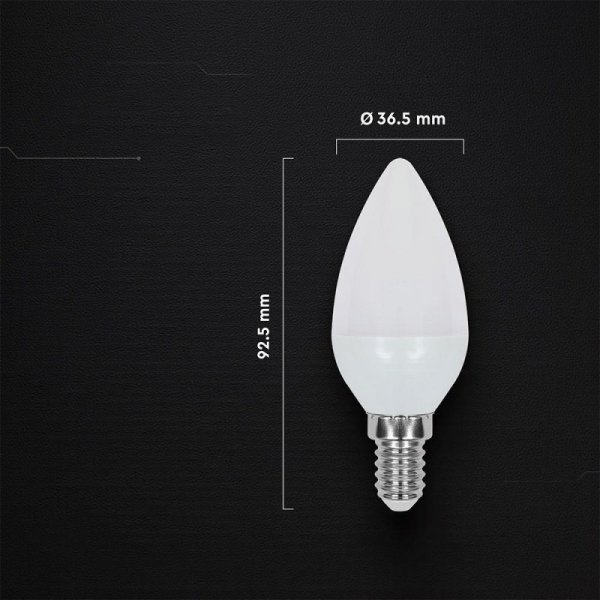 Żarówka LED V-TAC CREE CHIP 4,5W E14 świeca VT-1855 6500K 470lm 6 lat gwarancji