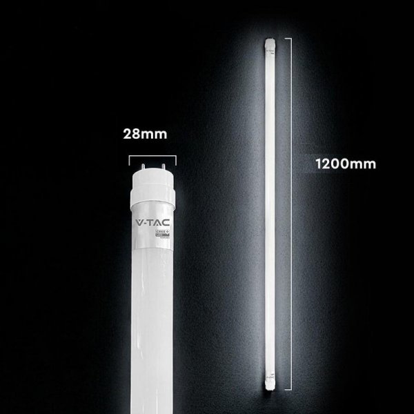 Tuba świetlówka LED T8 V-TAC CREE CHIP 120cm 12W G13 150Lm/W nano plastic VT-012 4000K 1920lm 6 lat gwarancji