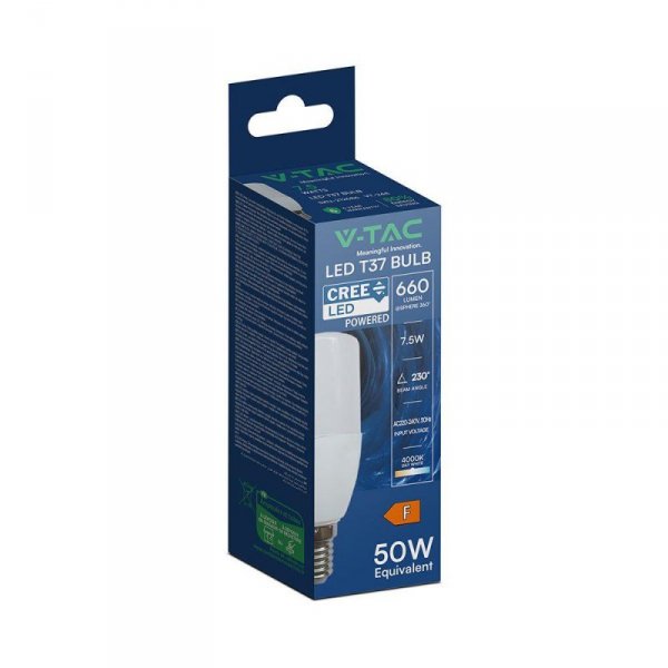 Żarówka LED V-TAC CREE CHIP 7,5W E14 T37 VT-248 4000K 660lm 6 lat gwarancji