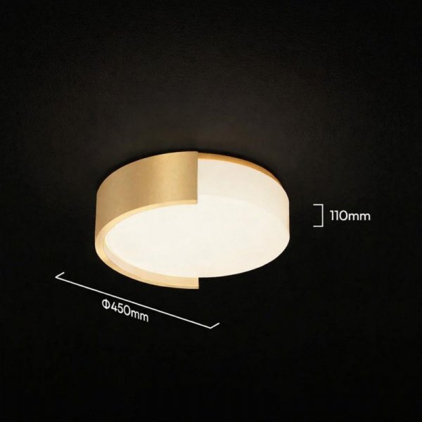 Oprawa sufitowa plafoniera V-TAC 48W LED 45cm 3w1 ściemnialna złota BT pilot CCT VT-84023 3000K-4000K-6000K 5760lm